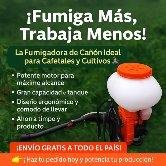 Fumigadora de 25 litros tipo cañon